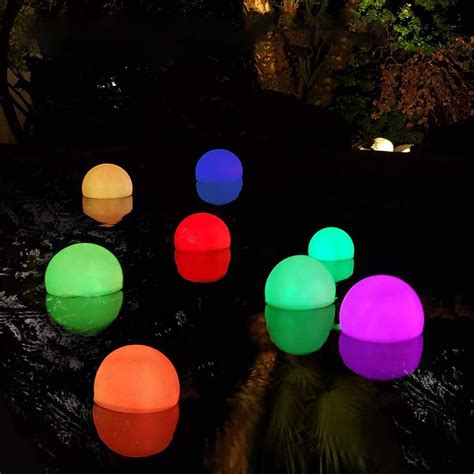 lighted floating pool balls|floating pool light with bluetooth.